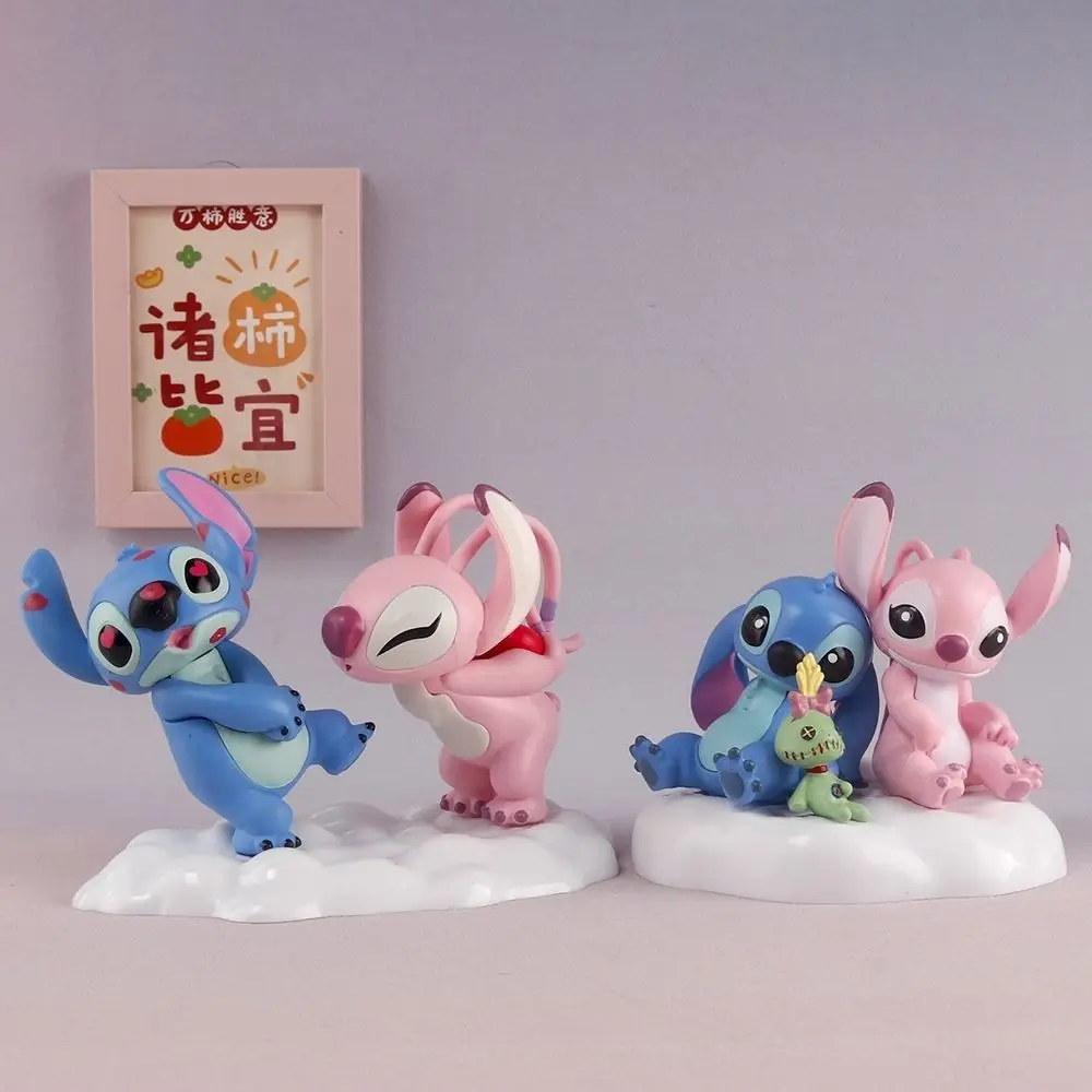 Disney bonito dos desenhos animados ponto anjo figura casal presente do dia dos namorados boneca mesa ornamento criativo acessórios do carro presente do feriado