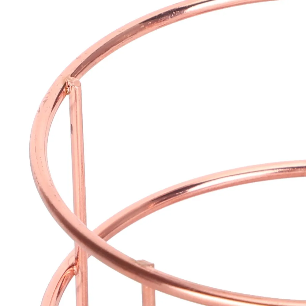 

2Pcs Hollow Design Pen Holder Rose Gold Round Desktop Storage Basket Stainless Steel Multifunctional Desktop Storage Box