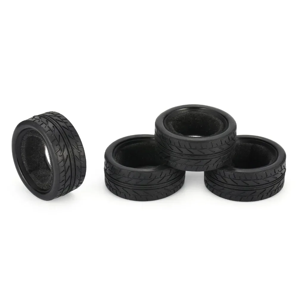 4PCS 1/10 Medium Grain Drift RC On-road Car Rubber Tire 65mm Wheels Soft Tyre Skin for Traxxas Tamiya HPI Kyosho Racing HSP Part