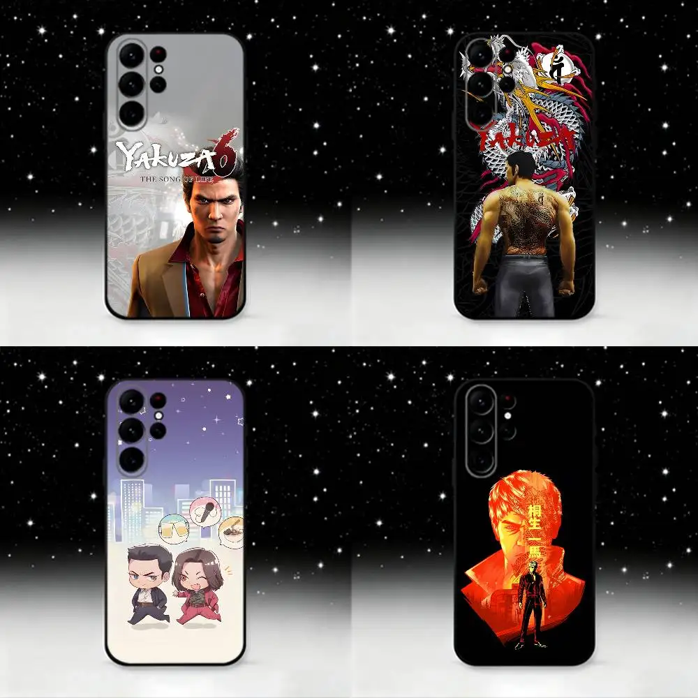 

Game Y-Yakuza 0 Phone Case For Samsung S25,S24 Ultra,S20,S30 plus,S22 plus,S23,S30 Ultra 5G Silicone Black Shell