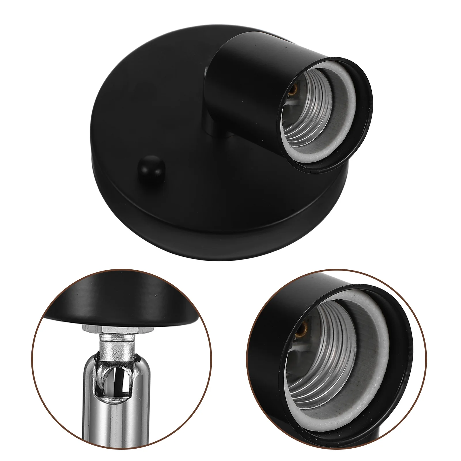 

1 Set E27 Rotating Lamp Holder 180 Degree Adjustable Vintage Light Socket For Ceiling Wall Mounted Dining Room Corridor Fixture