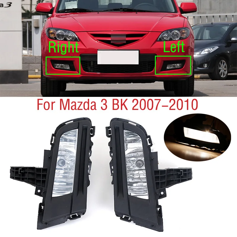 

Car Front Bumper Fog Light Lamp For Mazda 3 M3 BK 2007 2008 2009 2010 Foglight Foglamp With Bulb