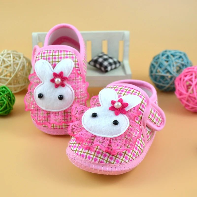 Baby Shoes Infant Soft Anti-slip Sole Newborn Baby Girls Boy Prewalker Printing Rabbit Cartoon Single Shoes First Walkers Shoes