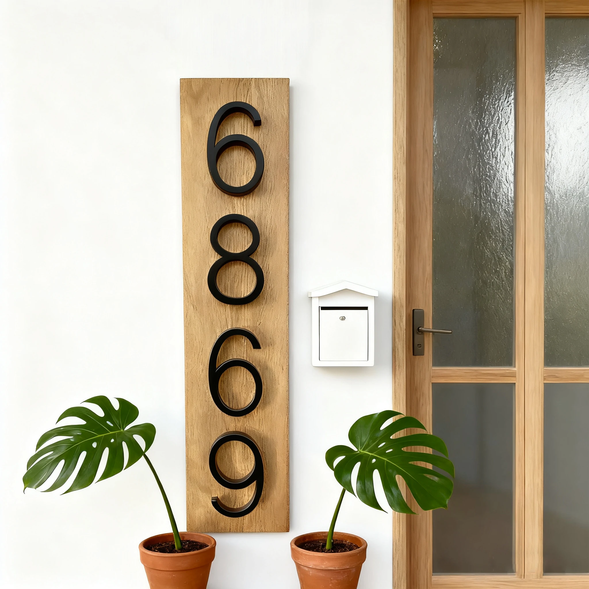 

Custom Wooden House Number Plate With Floating Digit 50 65cm Entrance Door Sign For Home House Number Outdoor address number