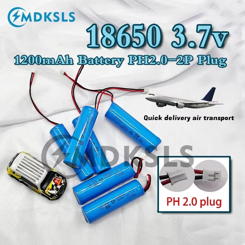 

2026New 18650 1200mAh Battery 3.7V Rechargeable Lithium Battery with PCB PH2.0-2P Battery for Fishing LED Bluetooth Ligh Shavers