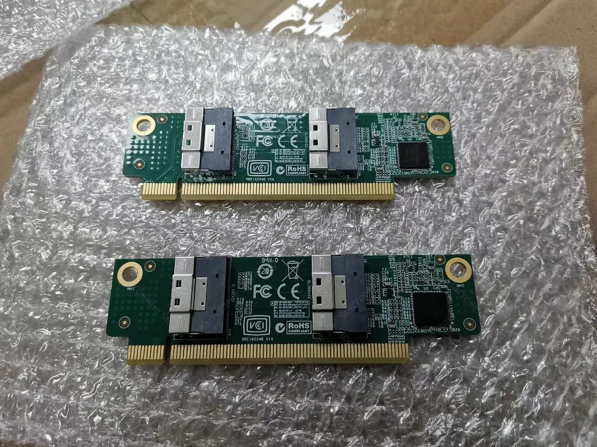 Carte d'extension GPU PCIe 4.0 x16/x8 pleine vitesse de type inversé pour serveur 1U, adaptateur graphique externe, prend en charge la répartition