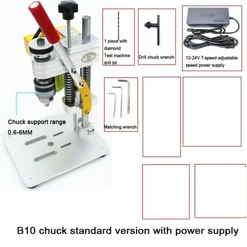 DIY Crafts Tool Precision Mini Drill Table Drilling Machine Portable Benchtop Driller Chuck Metal Wood