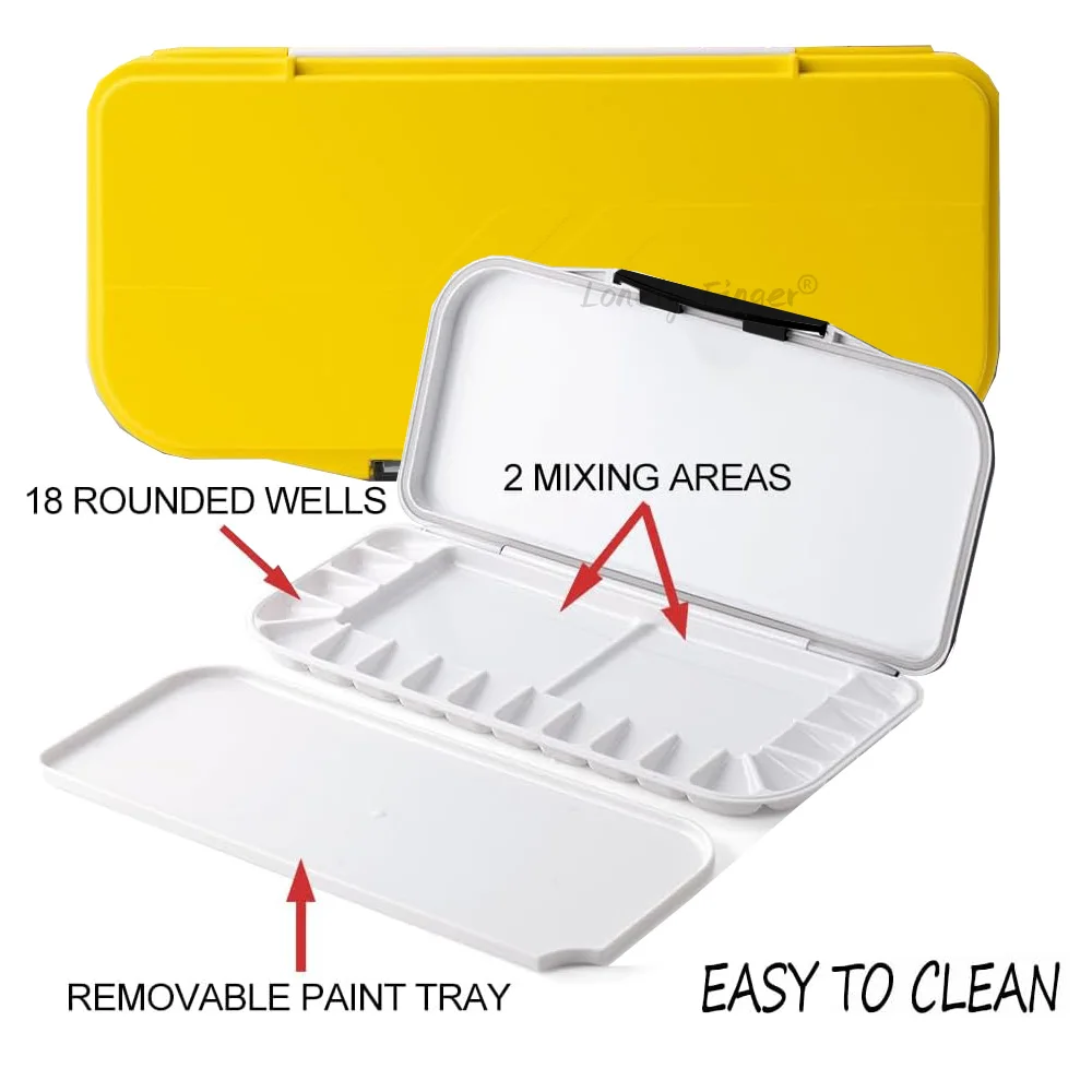 18-Grad-Aquarell-Farbpalette, tragbare faltbare Farbpalette für Aquarell-, Acryl- und Ölfarben. Wundervolle Box für Künstler