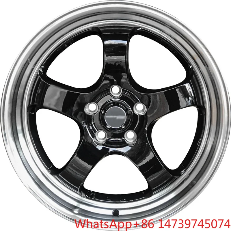 Hyper Black Polished Lip Car Wheels 5x114.3 5x112 18 19 Inch 5-spokes Wheel Rim For Scoda Octavia JettaF20,F30,F35,G20,G30,E9