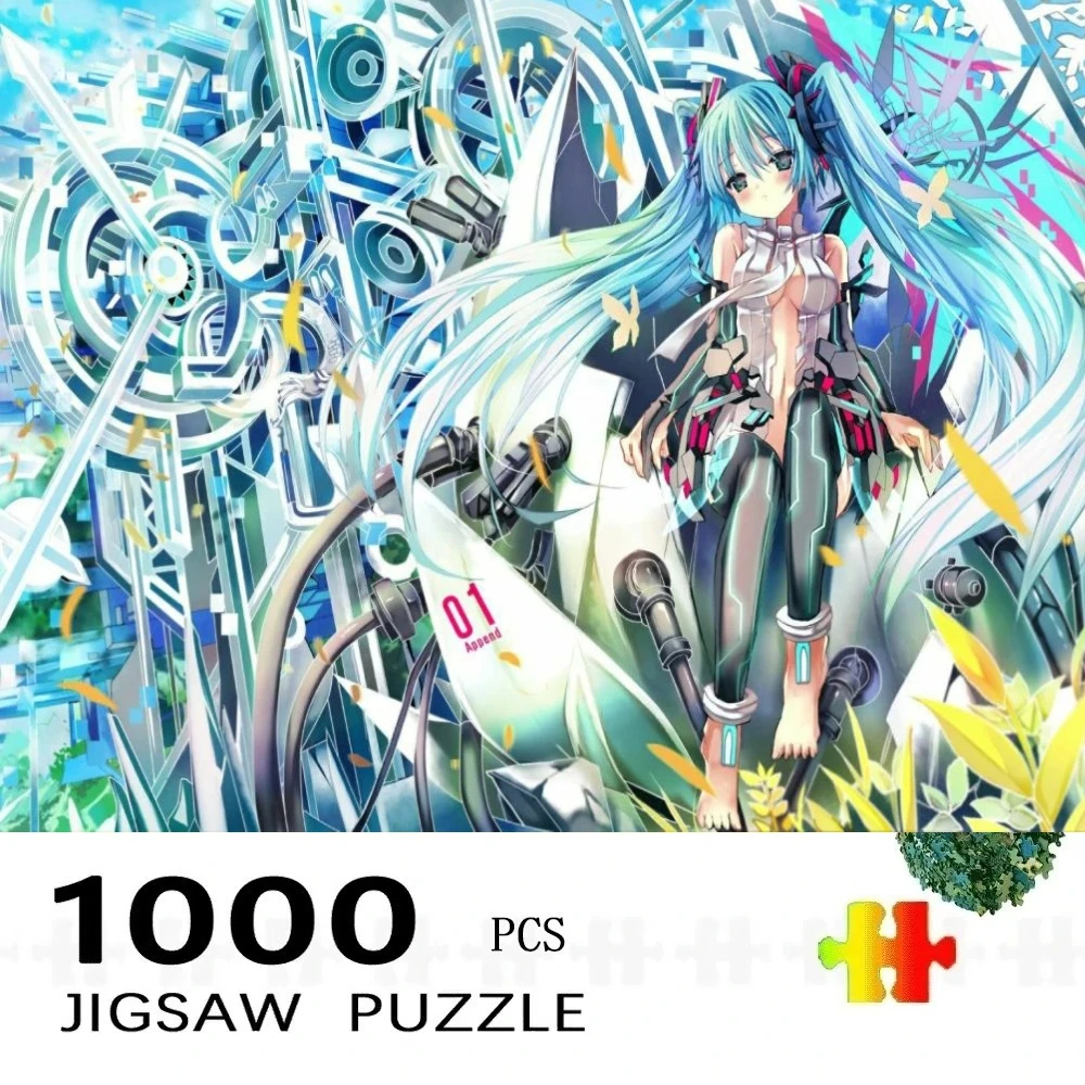 

Adult Jigsaw Puzzle 500/1000 pcs Puzzle Hatsune Miku Anime Virtual Singer Puzzle Decorative Painting Exercise Brain Thinking
