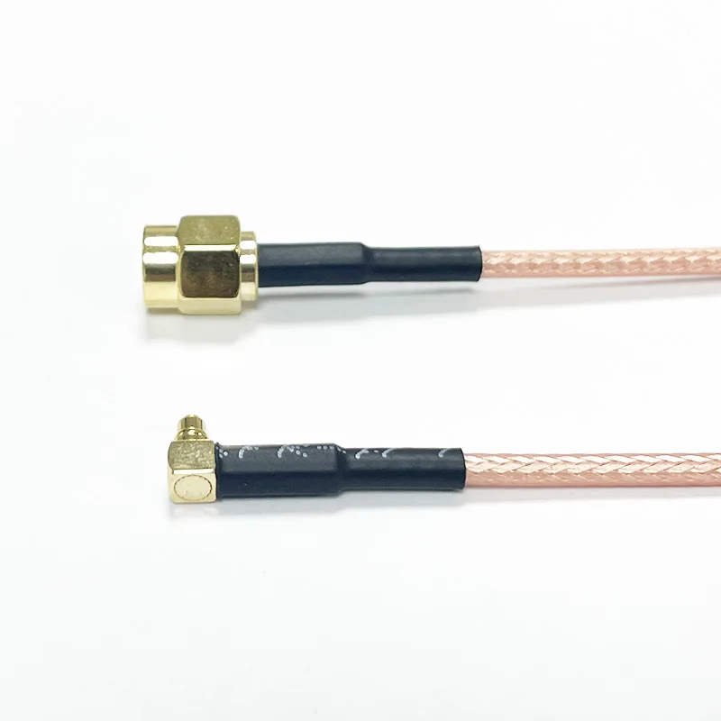 SMA to MMCX Male Coax Cable SMA Male to MMCX Male Angle Antenna Extender Cable RG174 RG178 RG316 for WiFi/ Radio/Antenna