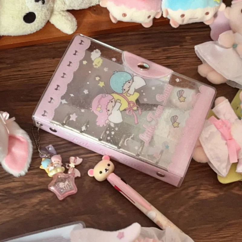 جديد ليتل توين ستارز A7 فضفاض ورقة طبعة قذيفة لطيف الكرتون البلاستيكية صور تخزين كليب الإبداع طالب القرطاسية فتاة الهدايا