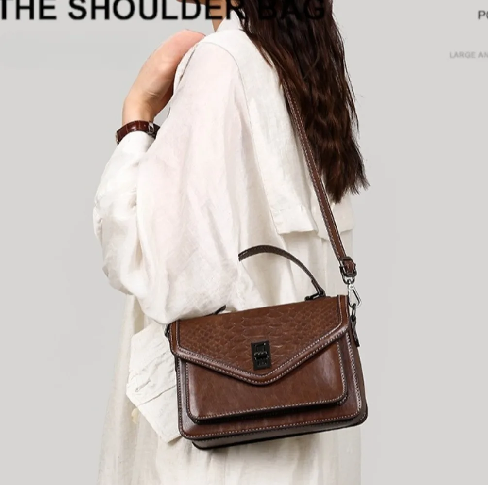 Ladies Saddle Cross body Bag,Flap Closure High-End Niche Luxury Mini Handbag, All-match Universal Size  Shoulder Bag For Women