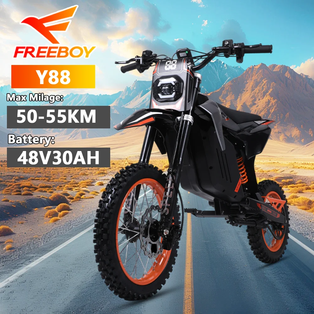 Y88 Erwachsenen-E-Bike mit Leistungsstarkem Motor, 48V30AH Akku, Elektrisches Fahrrad mit Smartem LED-Display, 14/12-Zoll Allterrain-Fatbike-Reifen