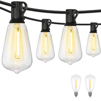 Outdoor String Lights LED st38 Dimmable Party Garland Globe Bulb String Lamp For Street Patio Garden Backyard Camping Decoration
