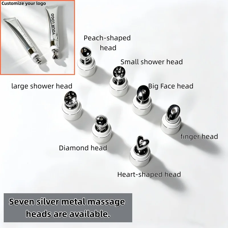 

【Logo Custom】50Pcs Customized Hot Selling 15ml 20ml Silver Cosmetics Personal Label Lip Plumpness Light Pen Packaging Wholesale