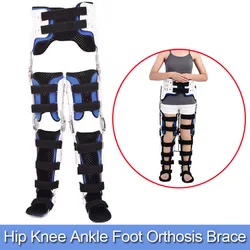 Adjustable Fixed Knee Ankle Foot Orthosis Brace-Comfortable Lower Limb Paralysis Hip Walking-Leg Knee Injury Protective Tools