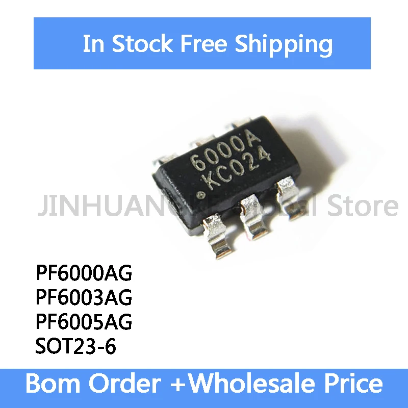 (5 قطعة) 100% جديد PF6000AG PF6003AG PF6005AG 6000A 6003A 6005A SOT23-6 SMD رقاقة الطاقة IC