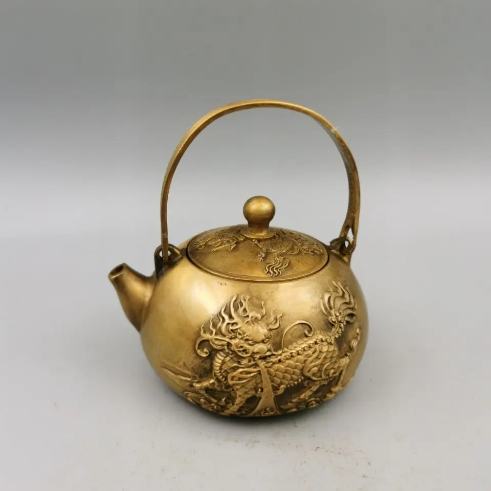 Retro kylin Auspicious Beast  Teapot Ornament Decoration Tea Pet Figurines Desk Decor Accessories