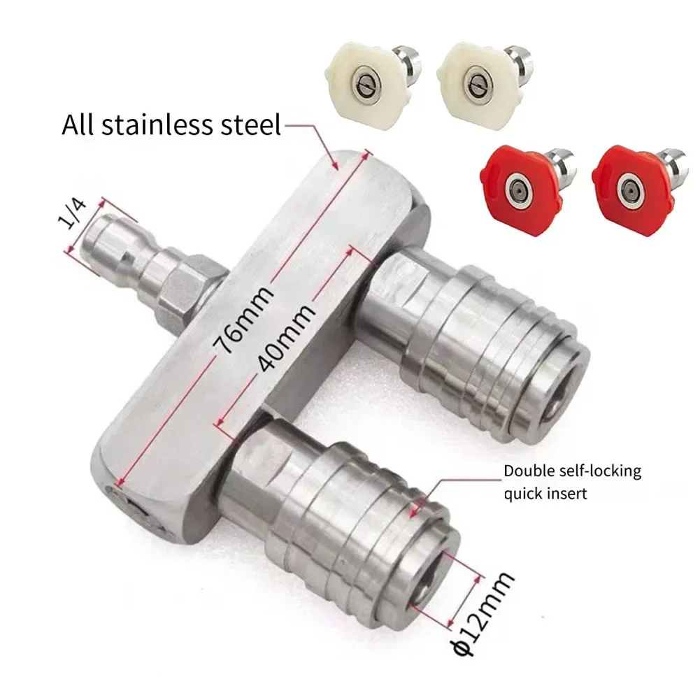 

Efficient 2-in-1 Dual Pressure Washer Nozzle Tip For Powerful Cleaning Replacement Nozzle Spray Tip Garden Cleaning Tool