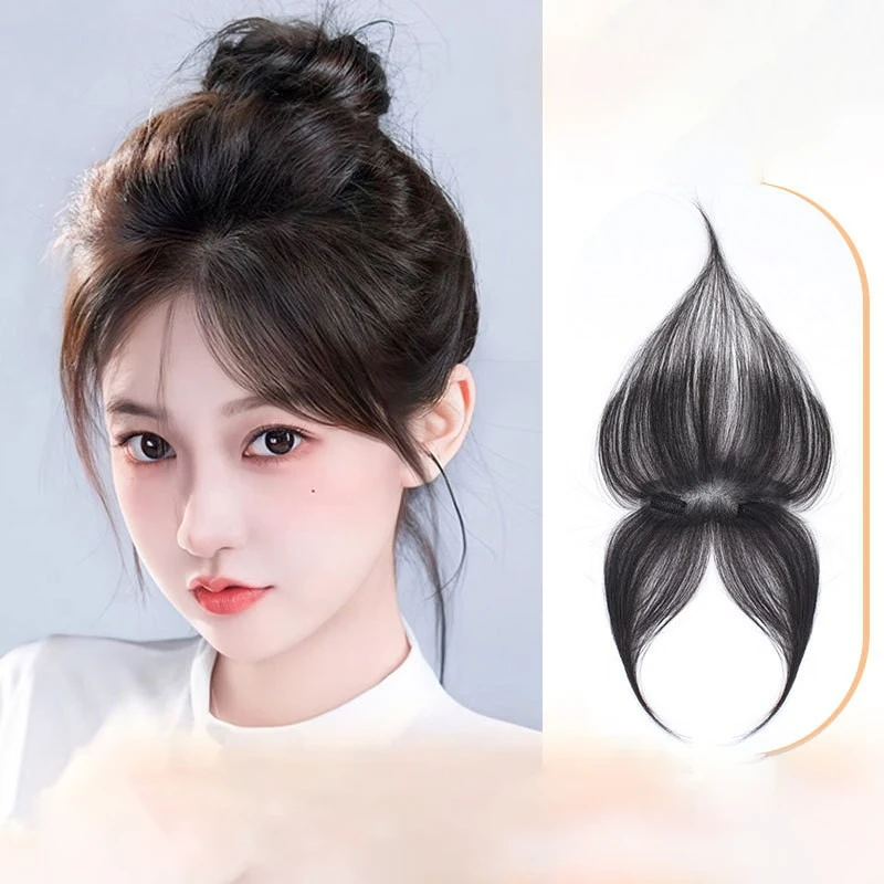 

Человеческие волосы, челка плода, шиньон, легкий и натуральный невидимый кусок волос для женщин, быстрое увеличение волос, седые волосы