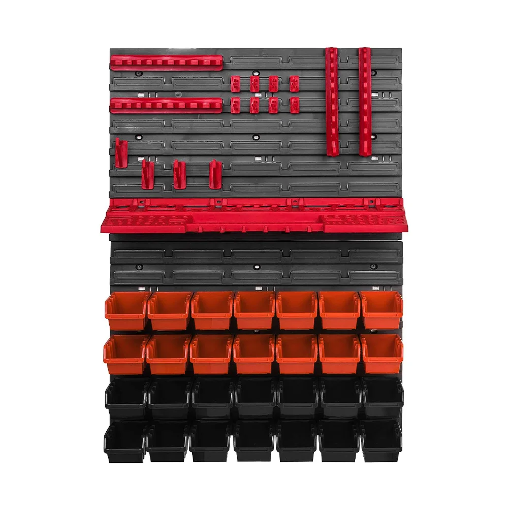 Tools Wall Storage Shelf Wall Mounted Tool Rack 28 Stacking Boxes Storage System Extra Strong Wall Plate for Wrench Screwdriver
