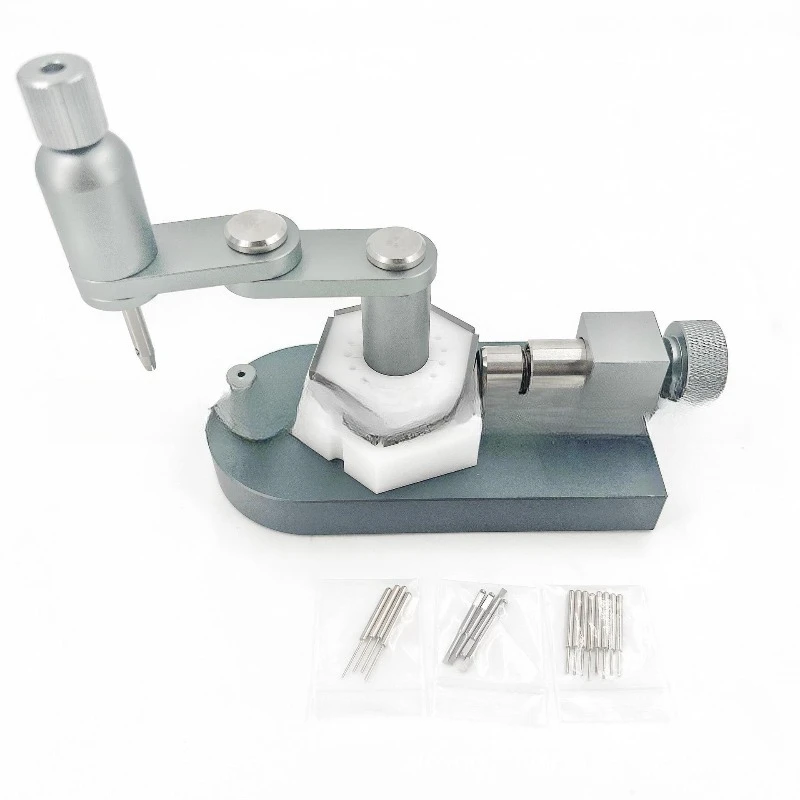 Watch repair tool 360 degree rotating self-clamping multi-purpose tape remover, strap adjuster, meter adjuster strap remover