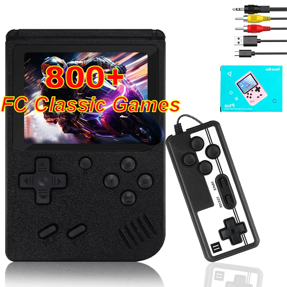 Handheld Game Console 2.8-Inch Retro Gaming Portable Classic Video Games Console with 800 Classic FC Games Support Two Players