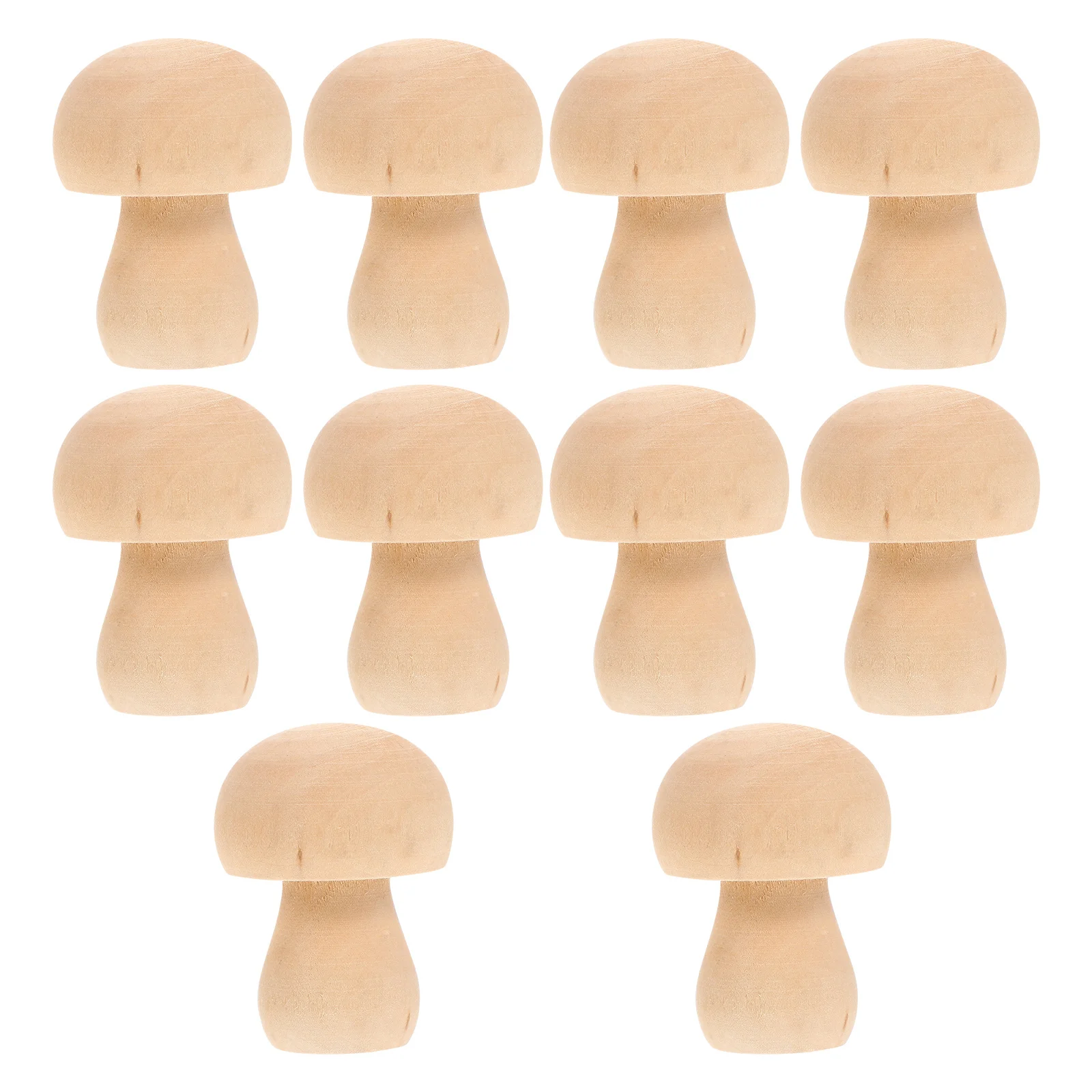 

10Pcs Wooden Mushroom DIY Unfinished Ornaments Painting Sets Graffiti Home Decoration Unfinished Mushroom Models