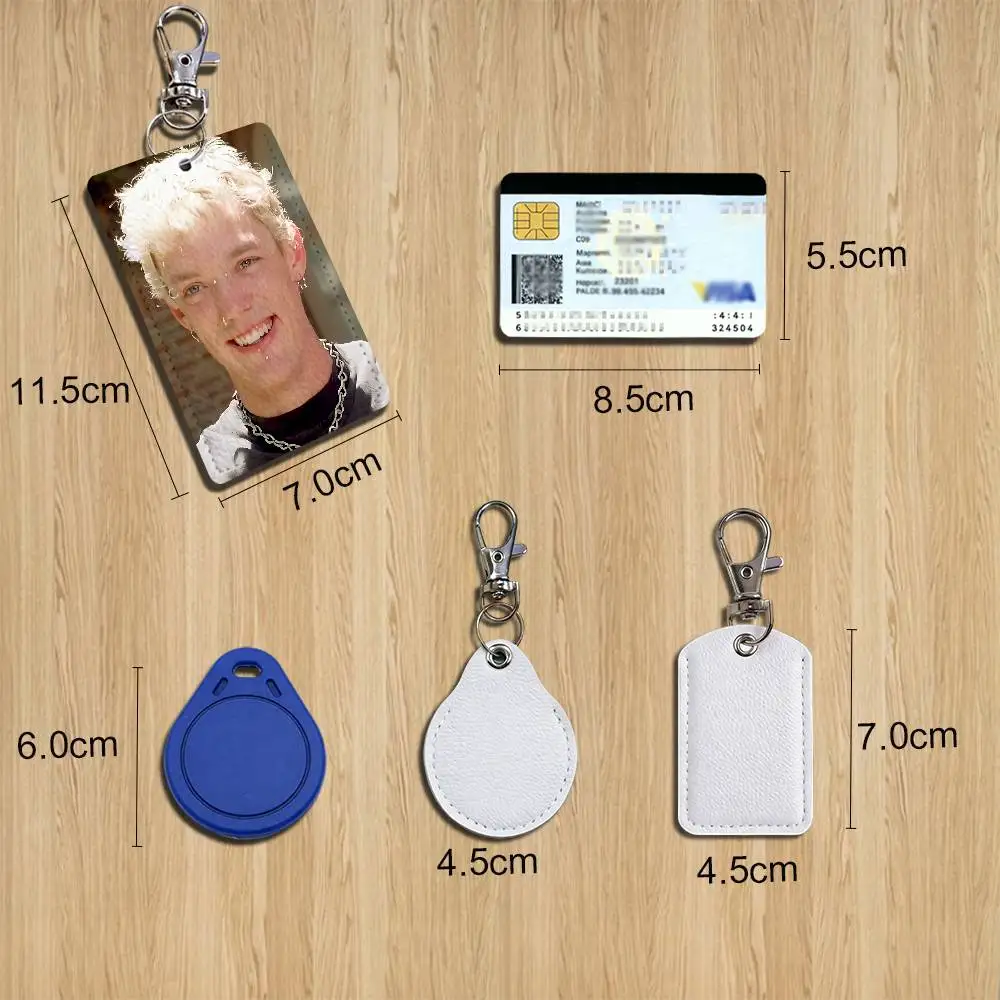 Super Villain M-matthew lillard Keychain Holder Suitable For Subway Bank Bus Card Case Badge Holder Wallet Card Textured pattern