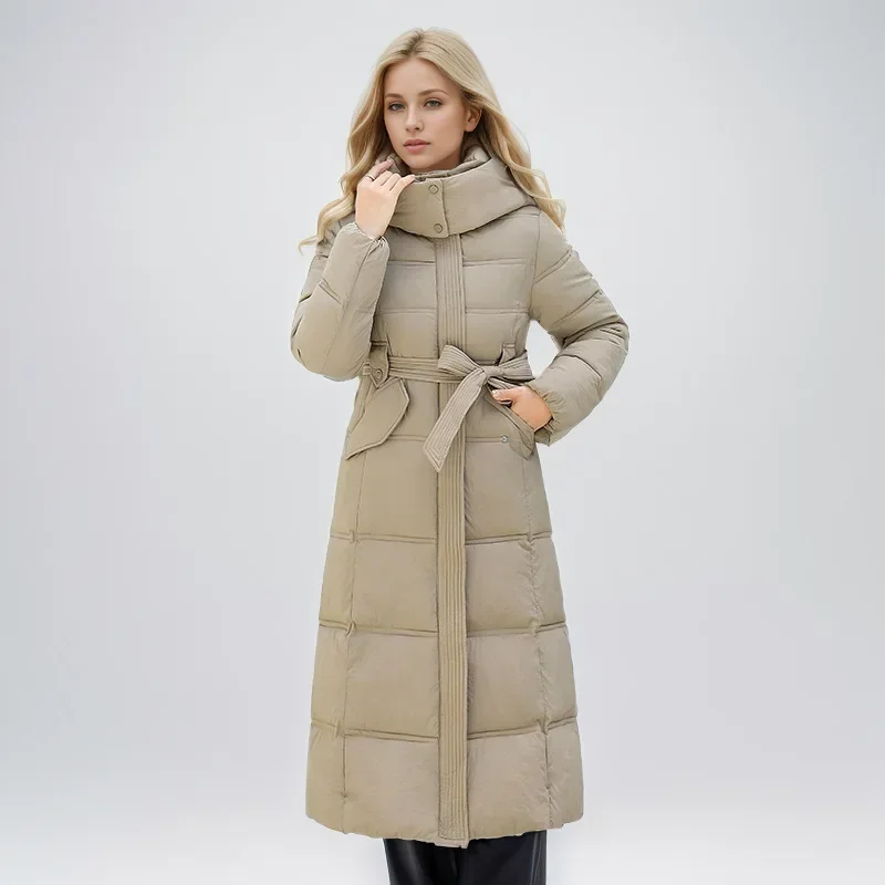 2024 New Winter Women Long Parkas Pockets Thick Warm Hooded Down Cotton Coat Female Loose Puffer Jackets Windproof Snow Overcoat