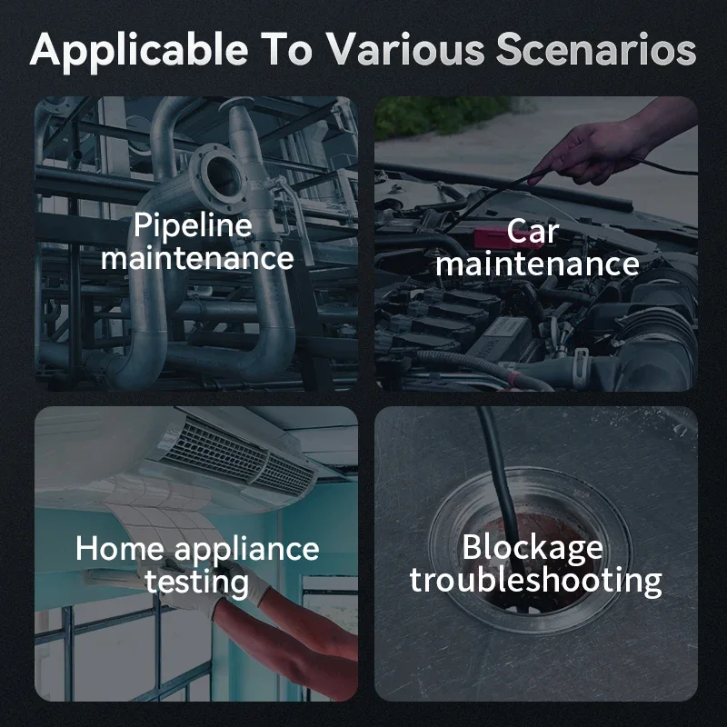 S43 Two-way Articulating Borescope  IP67 Waterproof LED Lighting Industrial Endoscope with 4.3 Inch Screen for Car Inspection