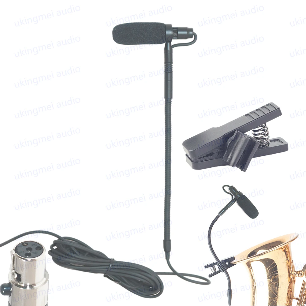 Smile-Microphone cardioïde pour saxophone, microphone musical, microphone à condensateur pour Shure Sennheiser AKG, émetteur sans fil avec ceinture