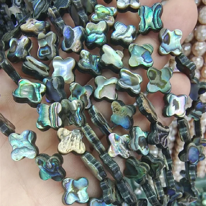 1 Strings 40CM Length Nature Sea Abalone Shell Strands For Women Bracelets Designs Cover Shape 8MM 10MM 12MM DIY BEADS FINDINGS