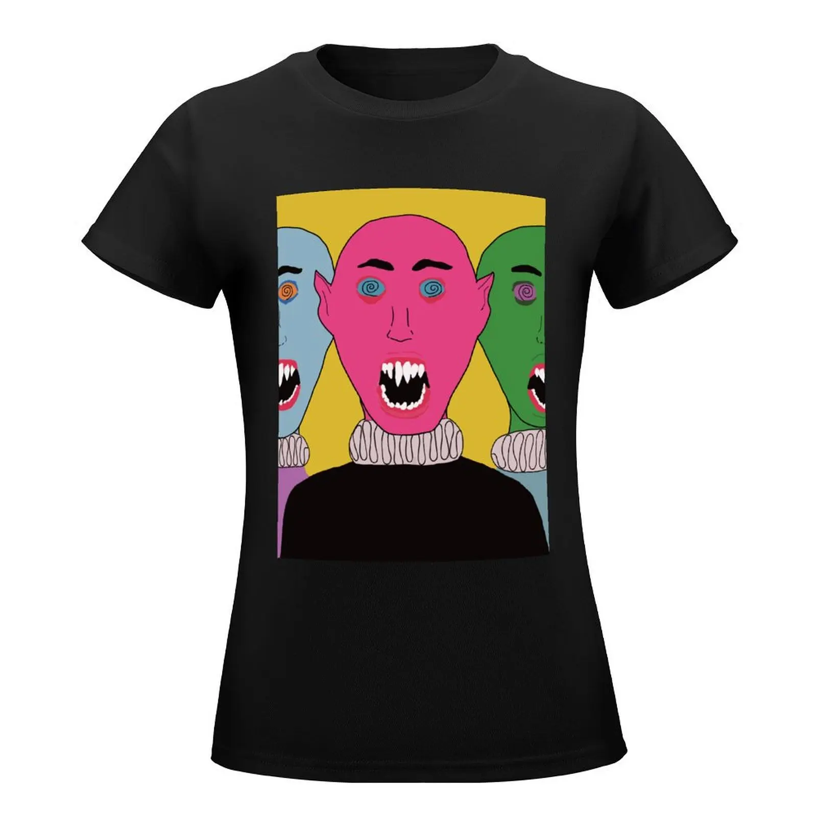 Horror Pop Vampire T-Shirt graphics anime clothes t-shirts for Women graphic tees