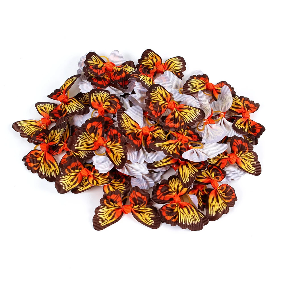 

20pcs Pet Hair Bows Elastic Bands Dogs Cats Adjustable Size Cute Accessories Dog Grooming Kit Pet Supplies Hair