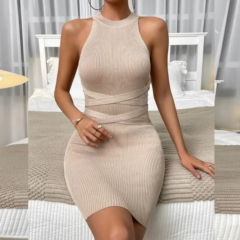 

39BC Bodycon Tanks Sleeveless Skinny Short Dresses Insgram Clothing for Women