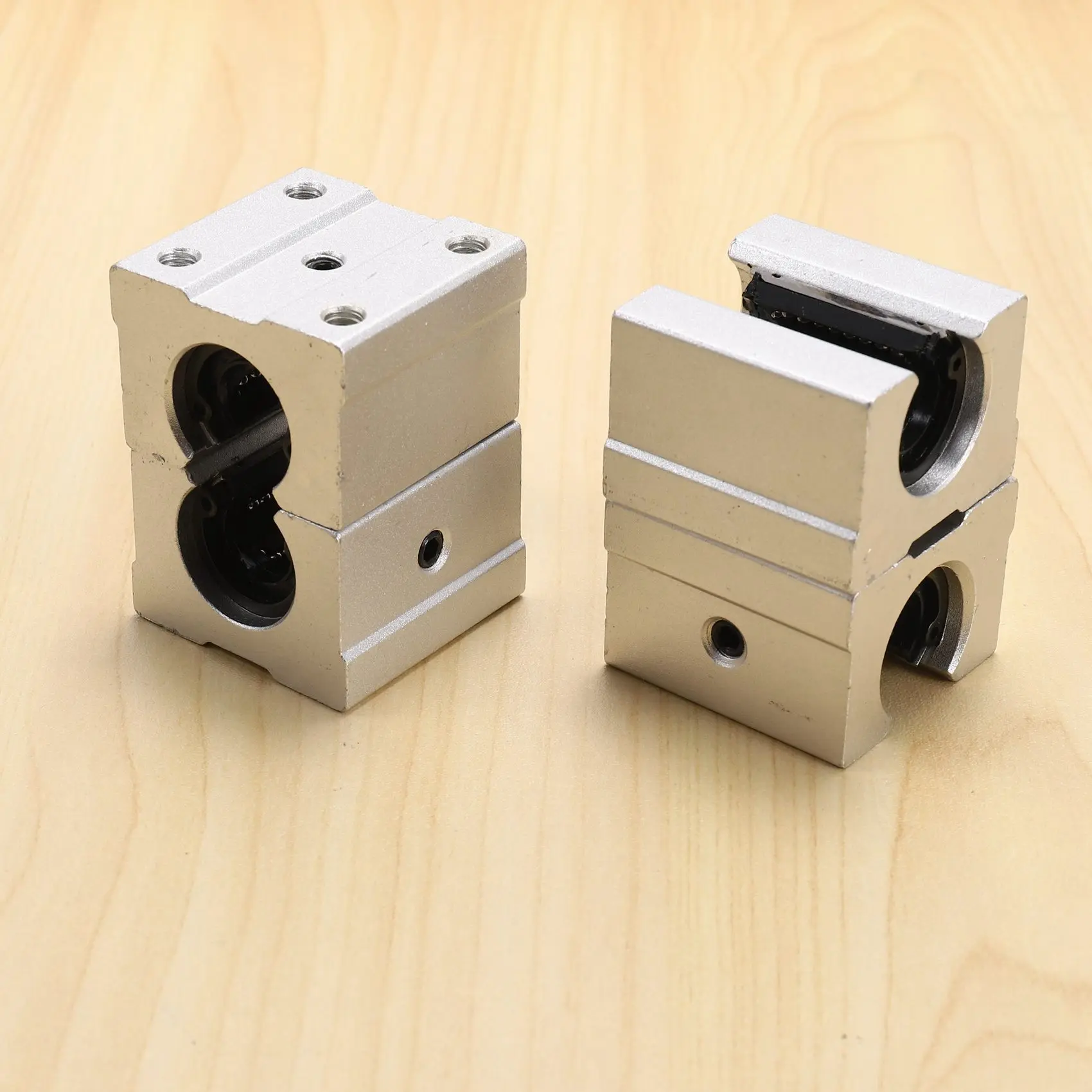 

ABSS-12 X SBR12UU 12Mm Aluminum Linear Motion Router Bearing Block, Silver