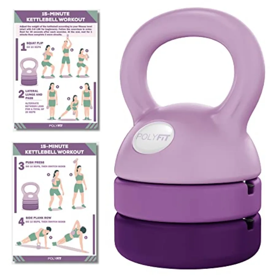 

Adjustable Kettlebell 5 lb - 12 lb Kettlebells Weights Set for Home Gym Kettle Bell Sets for Women at Home