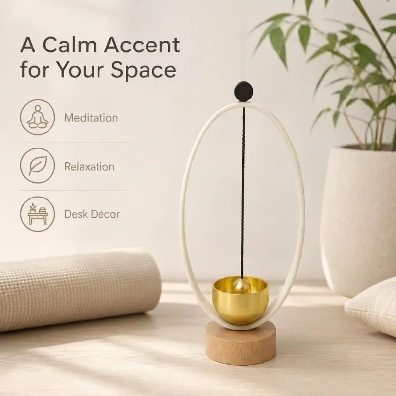 Yoga Wind Chime Meditative Singing Bowl Calming Instrument for Mind Relaxation Meditation Session Yoga Studio