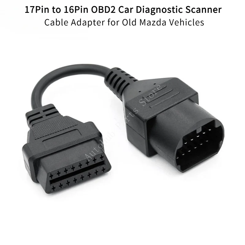 

17-контактный на 16-контактный OBD2 автомобильный диагностический сканер, кабель-адаптер для старых автомобилей Mazda
