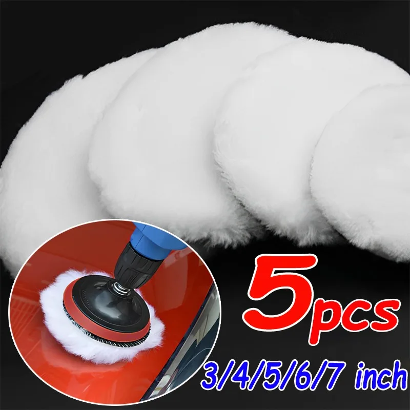 

Автомобильная полировальная Подушка белые мягкие шерстяные полировальные диски для ухода за лакокрасочным покрытием, инструменты для шлифовки и полировки, автомобильные косметические аксессуары