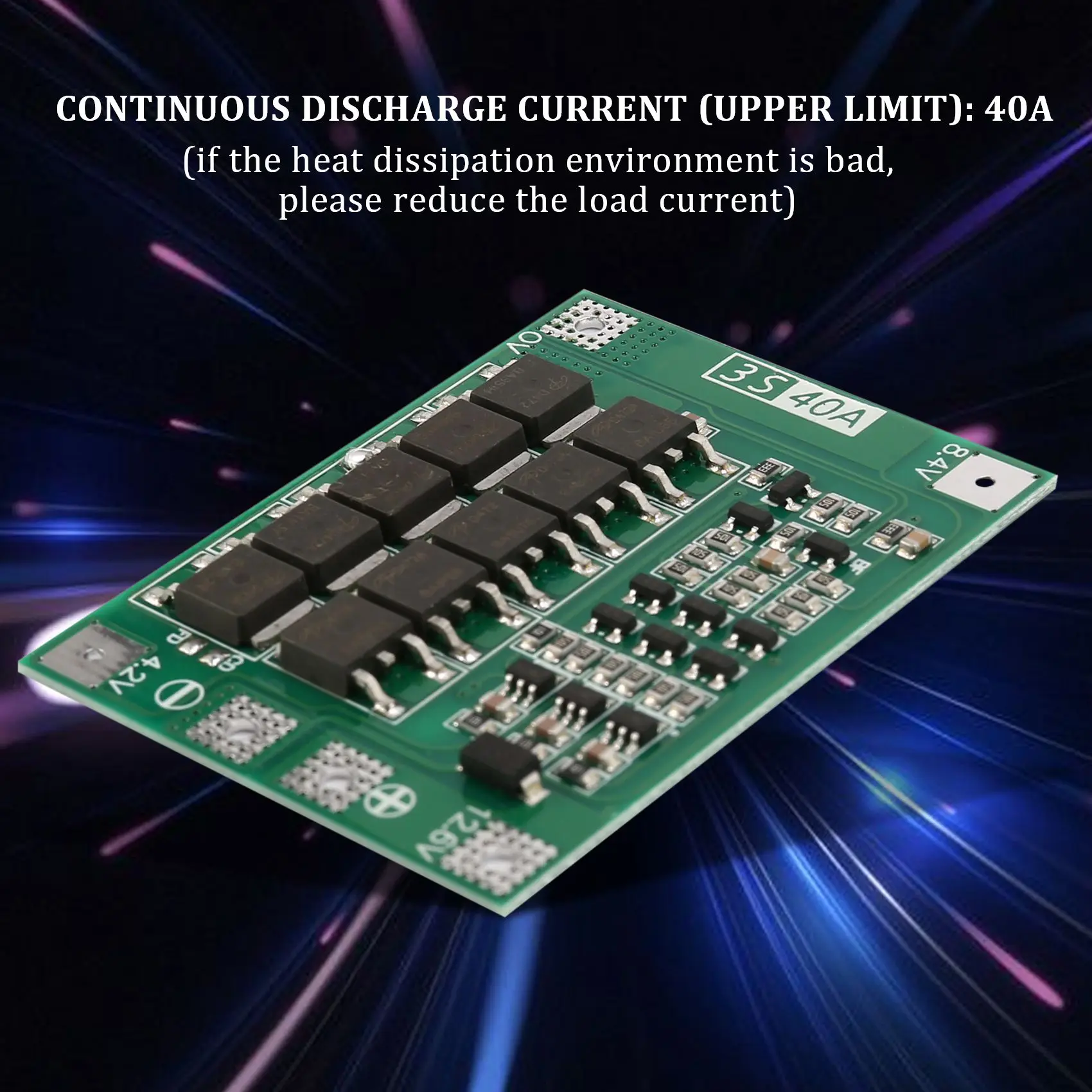 Placa de proteção do carregador de bateria de lítio 3s 40a 18650 li-ion pcb bms para motor de perfuração 11.1v 12.6v módulo de célula lipo