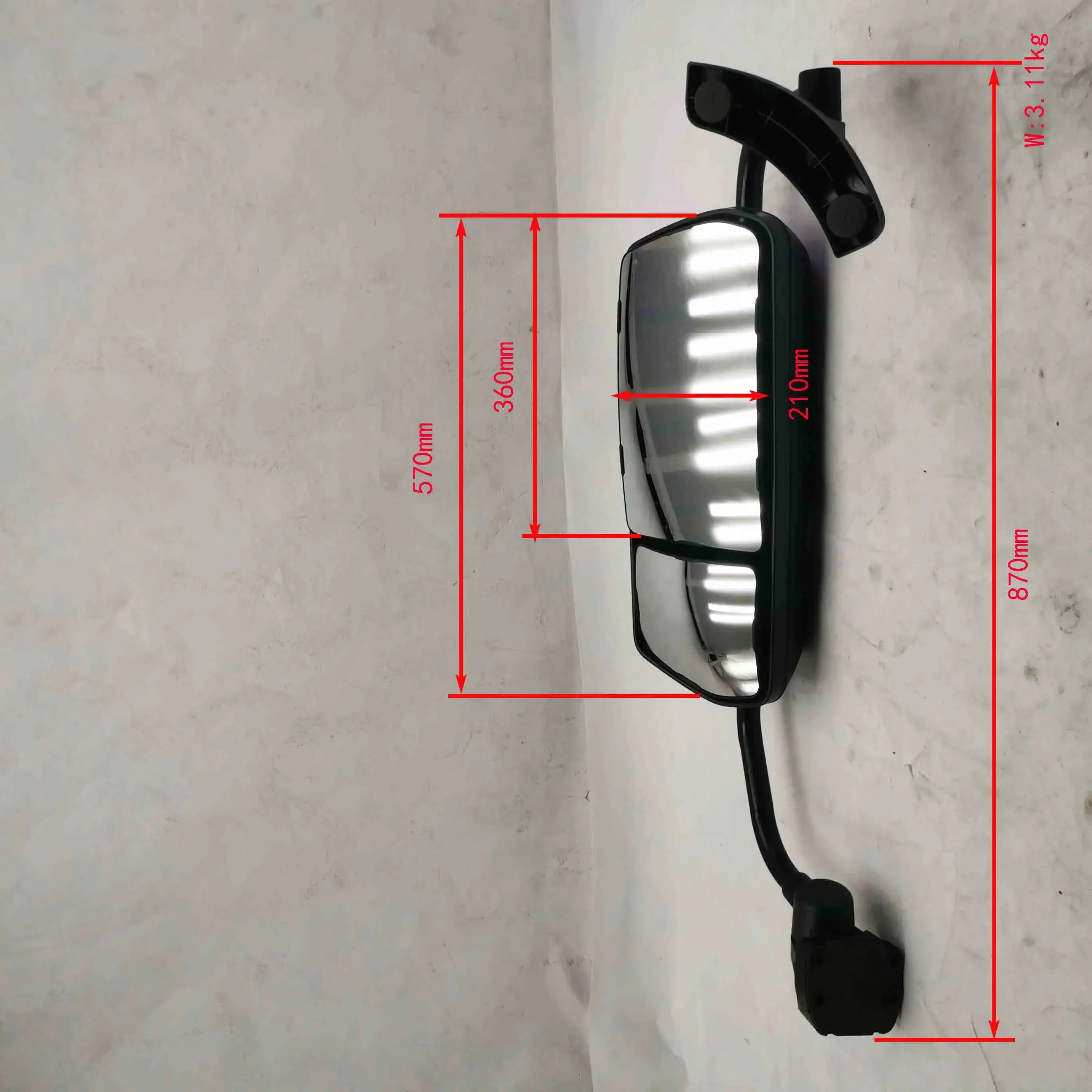 

Rearview Mirror Assembly (Driver Side/Passenger Side) - L182100000067/L182100000068 - Fits Foton Ollin, Jieyun, Omaco S1