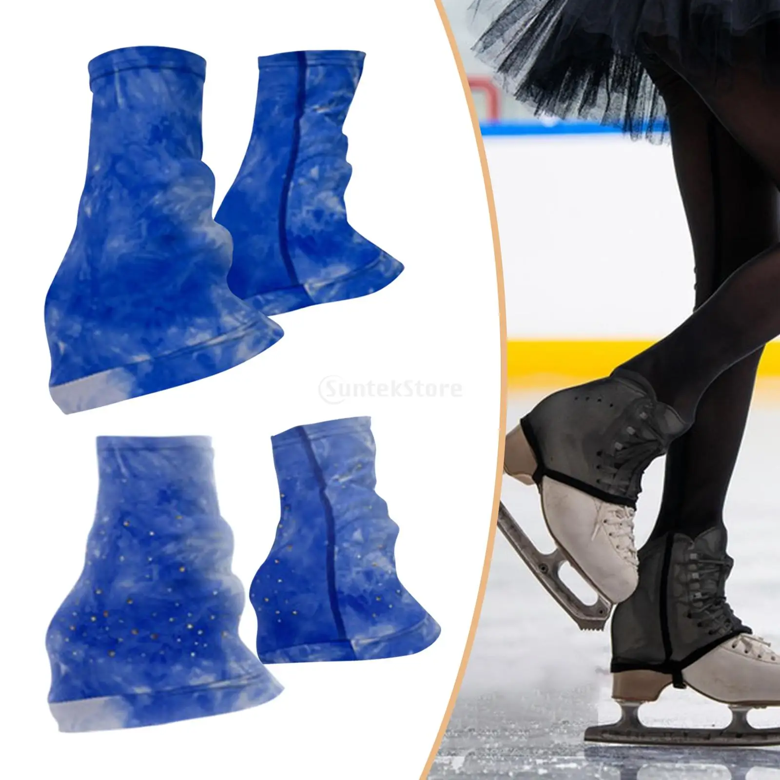 

Women Figure Skating Leg Warmers, Decorative, Comfortable, Clothing Accessories Thermal Protection Anti Slip for Dance Training