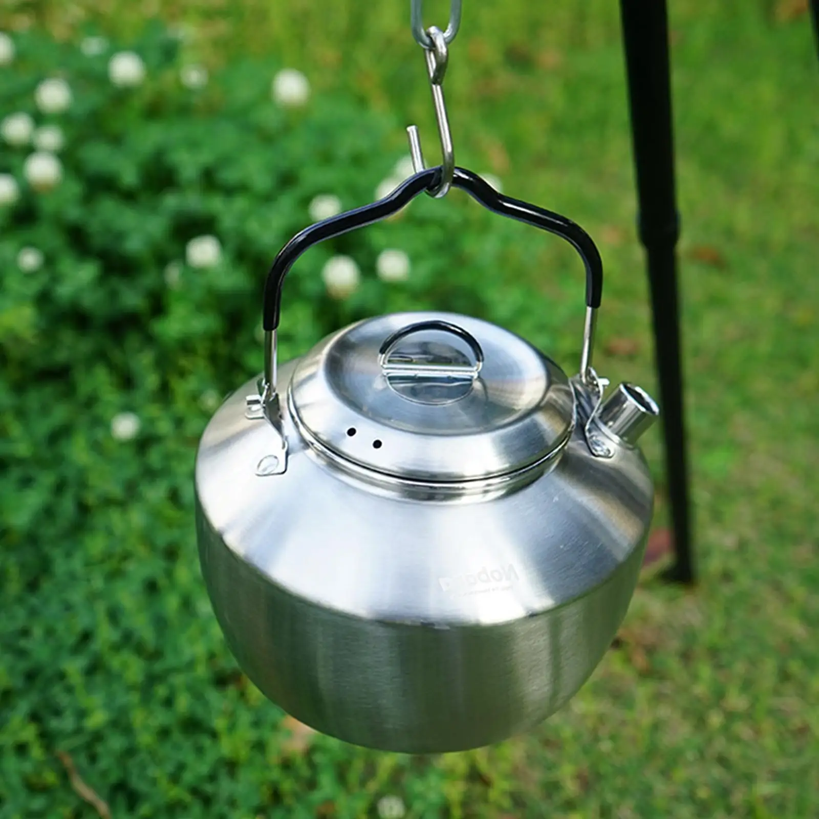 51oz Camping Water Kettle Water Boiler Cook Pot Anti Scald and Lockable Handle