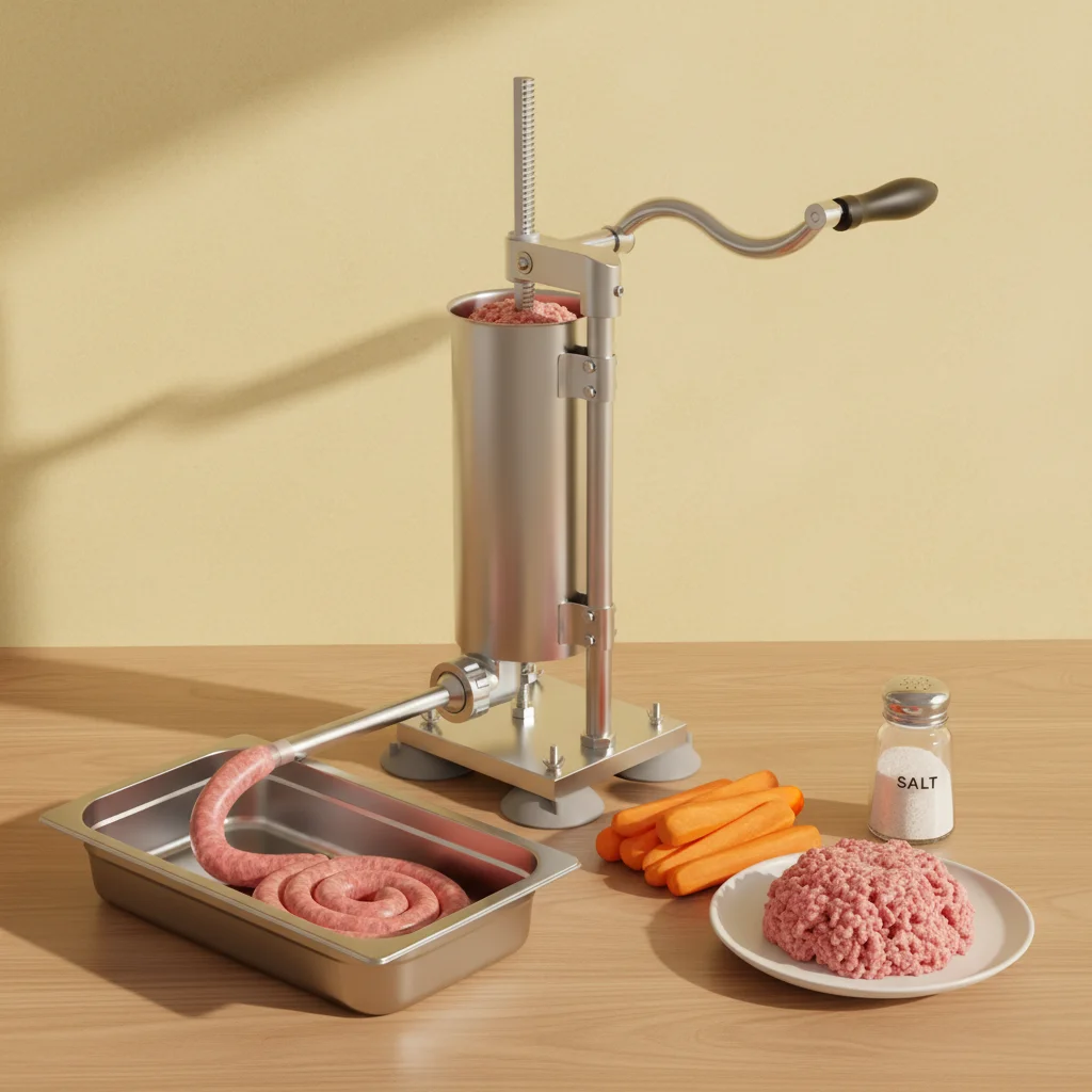 

Ручная машина для наполнения колбас объемом 3 л, измельчитель для мяса, утолщенная шестерня из нержавеющей стали для мастерских/столовых