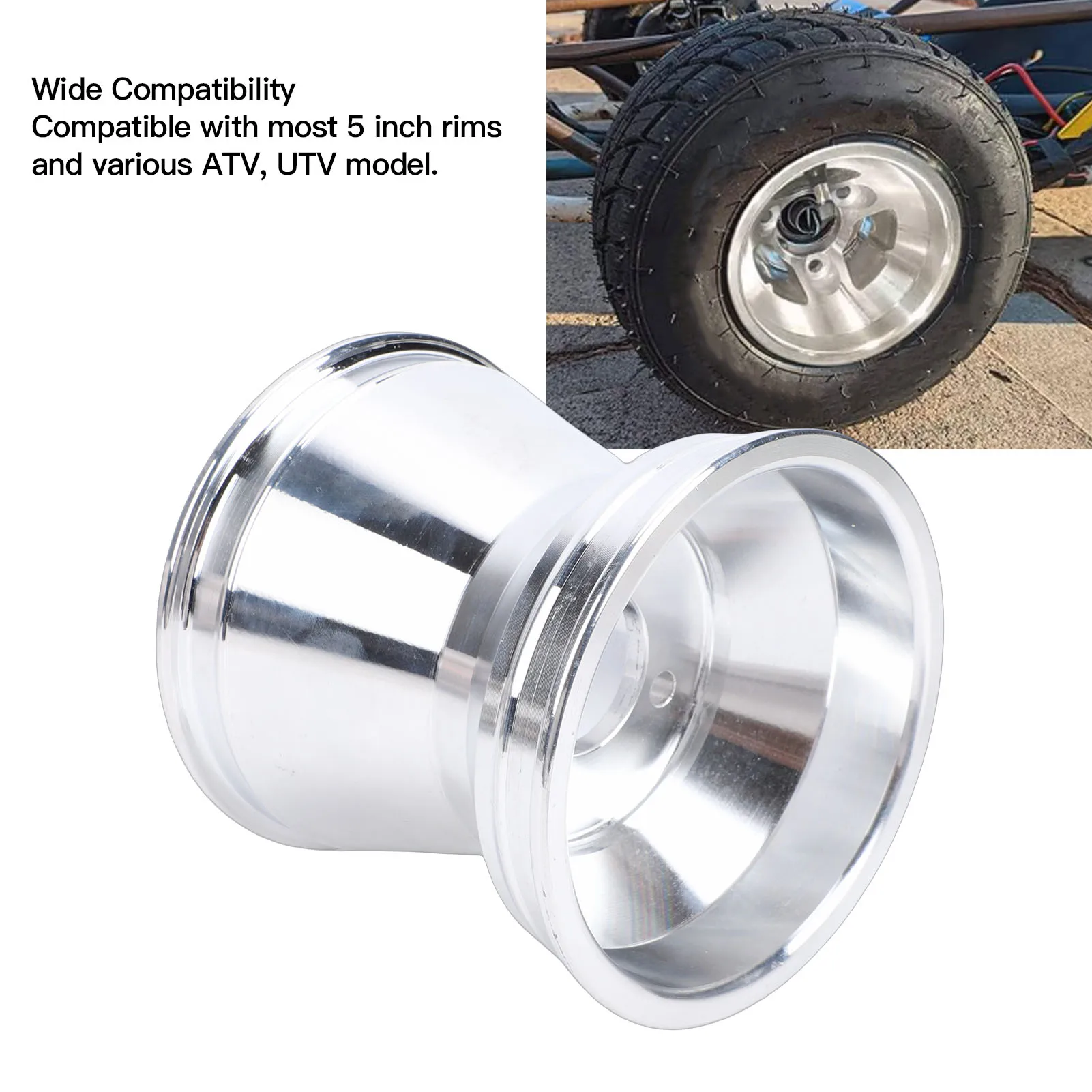 Go Kart Wheel Rim 10X4.50-5 Inch High Strength Aluminum Alloy 125mm Center Bore ATV UTV Wheel Rim for Off Road Vehicle 1pcs