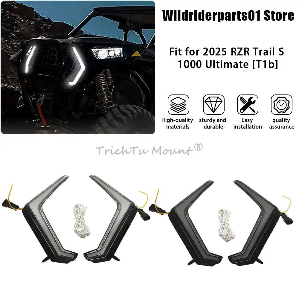 

Для Polaris 2020-2022 RZR XP 100 Trails & Rocks Передние светодиодные фары 12 В Левые и правые прозрачные дымовые автомобильные аксессуары для ПК