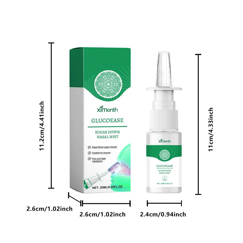 1PCS 20ml Relief Nasal Spray Hypoglycemic Diabetes Discomfort Treatment Care Oral Cleaning Repair Nasal Spray